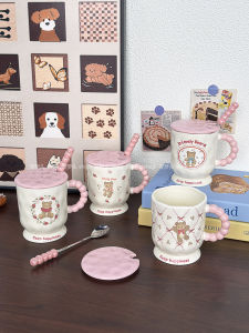 Cốc Cà Phê Gốm Hoạt Hình Gấu Dễ Thương Có Nắp Và Thìa Cốc Nước Gốm Sứ Cốc Quà Tặng Sinh Nhật Cho Nữ Cốc Đựng Nước Dùng Cho Gia Đình