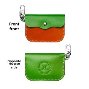 Two-Pin One-Line Lanyard Card Holder Coin Purse New Arrival Leather ID Cosmetics Bag Halterneck Men and Women Couple Gifting