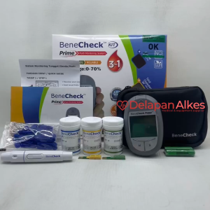BeneCheck Prime GCU Alat Cek Gula Darah Kolesterol Asam Urat Lengkap Siap Pakai Kit 3 in 1 + Tas