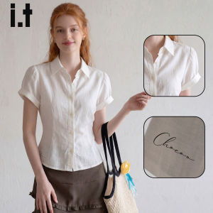 Stylish And Young-looking Casual Slim-fitting Short-sleeved Blouse For Women