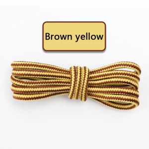 Striped Double Color Shoelaces Round Cotton Shoe laces Outdoor Boots and Sneakers Shoelace 18 Color 70CM 90CM 120CM 150CM 1 Pair