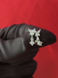 Diamcity (Free Gra Certificate) Anting Berlian Kupu-Kupu Moissanite Untuk Wanita