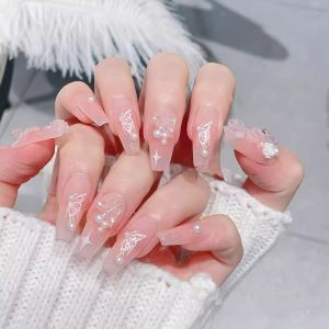 New Year Snake Year Limited Flash Powder Snake Butterfly Camellia White Enhancement Spring Festival Wearable False Nails
