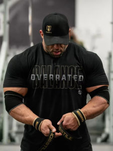 Summer new short sleeved fitness American loose muscle tough top breathable sports classic T-shirt lightweight breathable short