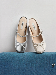 Belle | Soft Sole Water Drill Ballet Style Slip-on Heel Shoes
