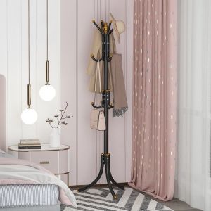 Bedroom Floor Standing Hanging Clothes Stand European Style Simple Assembly Thick Iron Luxury Bathroom Storage