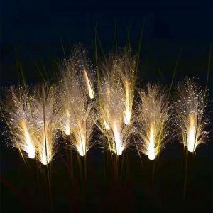 Outdoor Waterproof Solar Reed Lawn Lights LED Decorative Pathway Lighting for Yard Garden Christmas Decoration