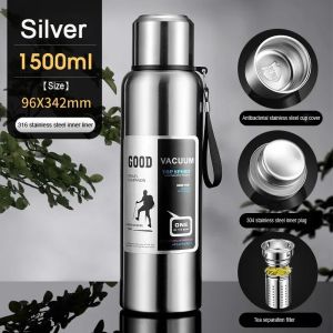 Large Capacity Cold Thermal Thermos Tumbler Stainless Steel Insulated Tea Coffee Water Bottle Insulation Flask Pot Travel Mug