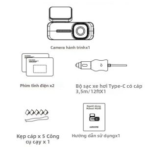 Camera Hành Trình Ô Tô AZDOME M200 2K Tích Hợp WiFi Điều Khiển Bằng Giọng Nói Tiếng Anh Tầm Nhìn Ban Đêm Cảm Biến G Giám Sát Đỗ Xe 24/24 Cho Xe Cộ