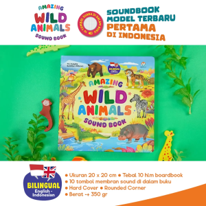 Buku Bersuara Hewan Soundbook Anak - AMAZING WILD ANIMALS - Sound Book Suara Binatang - Ziyadbooks