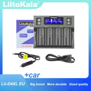 LiitoKala Lii-D4XL Smart Charger Compatible with 3.7V Li-ion 3.2V LiFePO4 1.2V NiMH/Cd AA AAA 9V Battery