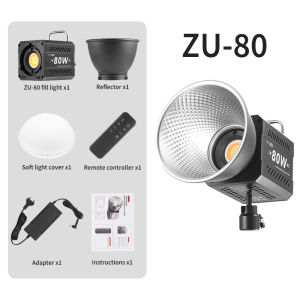 ZU-80 MINI Photography Light LED Live COB Fill light 2700-7500K Professional Video Portable Lampshade Mini Bowens Mount