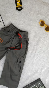 Grosir Pakaian Pekalongan: Celana Cargo Panjang Gombrong Skena Anak Usia 1 sampai 12 Tahun Matt Combad Twill Stretch