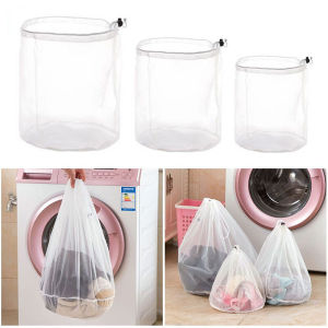 Drawstring Mesh Laundry Bag Nylon Washing Net Bag For Underwear Sock Washing Machines Pouch Clothes Bra Bags