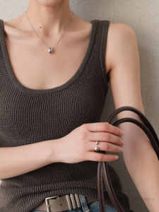 Áo Len Dệt Kim Cổ Chữ U Màu Trơn Cho Nữ Mùa Hè 2025 Áo Sơ Mi Cơ Bản Cổ Chữ U Tay Dài Thường Ngày Bằng Polyester Nylon Acrylic Wool