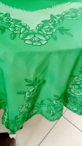 Taplak Meja Makan Vinyl Bulat Kursi 6 Anti Air Waterproof