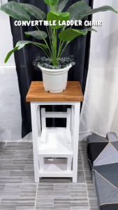 ladder bar stool convertible bar stool to ladder step stool convertible to ladder Ladder Bar Stool Convertible Ladder Stool 2 in 1 Ladder Chair Bar Stool with Ladder Function Folding Ladder Stool Chair Step Ladder Bar Stool Wooden Convertible Ladd