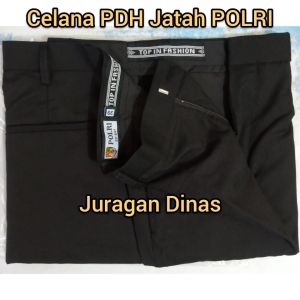 Celana PDH Hitam Jatah POLRI bahan halus licin | Celana Kantor | Bawahan Jas Hitam | Bawahan seragam safari hitam