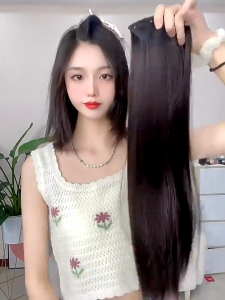 🔥 Kẹp Tóc Giả Dài Thẳng Bảng To KT01 – Tóc Giả Nữ Dài Suôn Mượt Dễ Kẹp Siêu Tự Nhiên Sợi Tơ Nhân Tạo Cao Cấp – Biến H