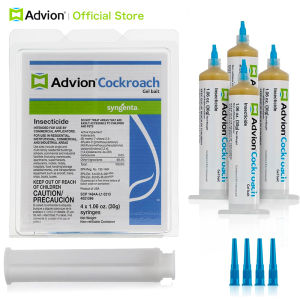 Advion Cockroach Gel Bait 4 Tubes x 30-Grams 1 Plunger and 4 Tips German Roach Insect Pest Control Indoor and Outdoor Use Roach Killer Gel for American German and Other Major Cockroach Species Advion Cockroach Gel Bait