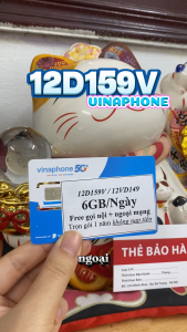 ( TRỌN GÓI 1 NĂM ) SIM VINA 5G 12VD149 / 12D159V - TẶNG 6GB /NGÀY DATA TỐC ĐỘ CAO + MIỂN PHÍ GỌI NỘI MẠNG NGOẠI MẠNG THẢ GA KHÔNG LO NẠP TIỀN THEO THÁNG . FREESHIP - CHƯA KÍCH HOẠT