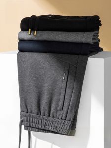 ROMON | Loose Straight Leg Mens Casual Pants Elastic Waist Cotton Sports Long Trousers Romon Brand Fashion Urban Style Summer Collection