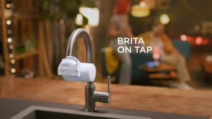 BRITA Water Filter System ON TAP V FREE 1x Filter Cartridge (600L) - For 99.99% Bacteria-Free & Sustainable Water with Advanced Taste Reducing PFAS with Manual Capacity Countdown Calendar Wheel [Model: 1054259]