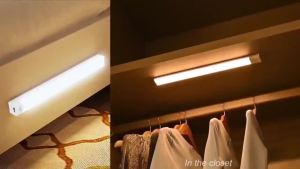 Đèn LED Không Dây Cảm Biến Chuyển Động PIR Đèn Ngủ Có Đèn Nền Cho Tủ Quần Áo Tủ Bếp Cầu Thang Phòng Ngủ - Đèn Trang Trí Nhà Cửa Trong Nhà