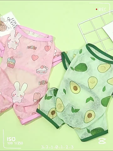 Áo liền quần Chó Mèo có tay bằng vải lưới thoáng mát (mẫu mới) - Love Pets Shop