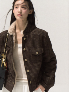 OAKMOO | Áo Khoác Tweed Phong Cách Retro Cổ Điển