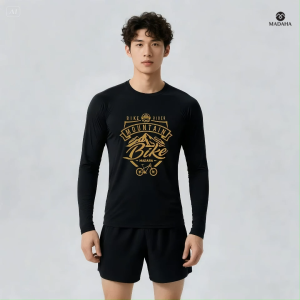 Madaha Kaos Baju Lengan Panjang Dry fit Jersey Olahraga Mountain Bike Rider