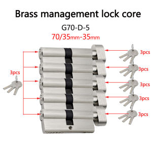 Universal Key Brass Lock Core 60mm/70mm/80mm Cylindrical Lock for Bedroom & Outdoor Door Management Key Brass Lock Core