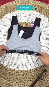 Bra Sport Remaja Usia 12-16 Tahun Perempuan Tanggung Dewasa Bra Latihan Anak Usia Sekolah Bra Senam Crop Top Cewek