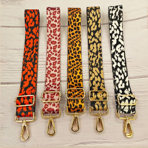 Fashionable and versatile leopard print shoulder strap adjustable single shoulder bag strap replaceable luggage accessories