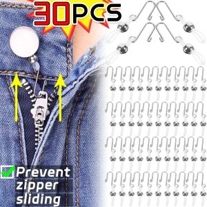 30Pcs Anti Falling Jeans Zipper Buckle Long Term Use Zip Clip Prevent Pants Zipper From Sliding Clasp Trousers Sturdy Metal Fastener
