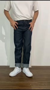 ZEON DENIM 14OZ ART KATANA - CELANA DENIM SELVDEGE ACCENT BLACK INDIGO
