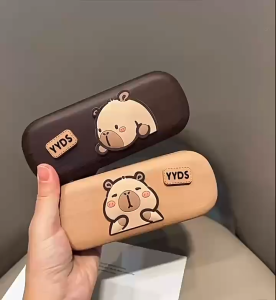 🔥 (Free Lens Cloth) Cute Cartoon Spectacle Case Glasses Case Eyewear Case-SC-YYDS