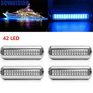 27/42 LED Underwater Lights For Boats LED Boat Running Light Marine Navigation Light Waterproof Yacht Cabin Deck Lamp Blue White