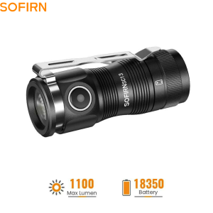 Sofirn | SOFIRN Mini SC13 EDC Key Light SST40 Lamp 1300lm Output 18350 Battery Rechargeable Tactical Flashlight 6000K White With Magnetic