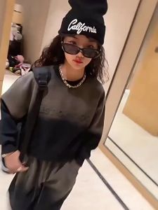 Quần Áo Cho Bé Gái Đồ Bộ Bé Gái Thu Đông Habi Fashion HB2320 Họa Tiết Loang Cá Tính Dễ Thương Cho Bé 16-40KG