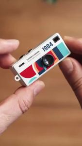 Kebidumei | KEBIDUMEI 1080P HD Mini Digital Camera Interchangeable Lens Magecam Digital Camera Keychain Camera Retro Support Memory Card