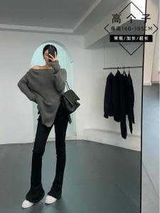 Quần Jeans Denim Ống Loe Cạp Cao Co Giãn Cho Nữ Quần Dài Dài Đến Sàn Mùa Hè Ống Loe Nhỏ Thường Ngày Quần Dài