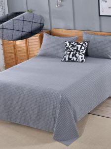 ผ้าคลุมเตียงไหมพรมหนา สีบล็อก ผ้าฝ้ายปั๊มน้ำหนักเบา 3 ชิ้น สำหรับหอพักนักเรียน โรงแรม ขนาดเตียงเดี่ยวและเตียงคู่