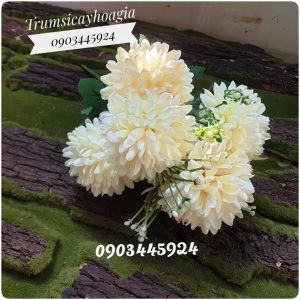 Cành cúc Bingbong dài 31cm cành 7 bông size 8cm.Trang trí lọ hoacổng cướichụp Decor.