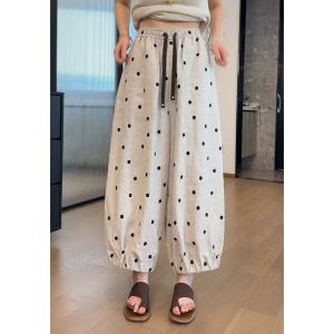 Shalldoer | Quần ống rộng thiết kế tay rộng mỏng thoáng khí mùa hè cho nữ Quần dài thường ngày cạp cao có túi