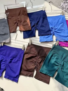 High Waist Slim Fit Shorts for Women Solid Color Street Style Elastic Waist Casual Pants High Waist Body Shape Enhancing