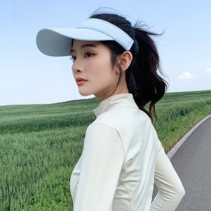 miiow | Womens Summer Outdoor Sports Big Brim Sun Hat UV Protection Cycling Anti-UV Empty Top Sun Cap Casual Style UPF50+ Nylon Material