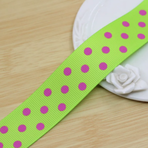 Hot Sale (1 Meters) 1 (25mm) Polka Dot Satin Ribbon Printed DIY Handmade Head Wreaths Hair Wedding Party Gift Packing Supplies