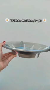 Alas Tatakan Kompor Gas Anti Angin & Cover Pelindung Aluminium Model Bulat