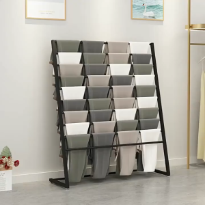 MOD 80-150cm Multi-Tier Metal Clothes Display Rack for Shawls Scarves Towels Organizer Stand for Home Bedroom Boutique Retail Store